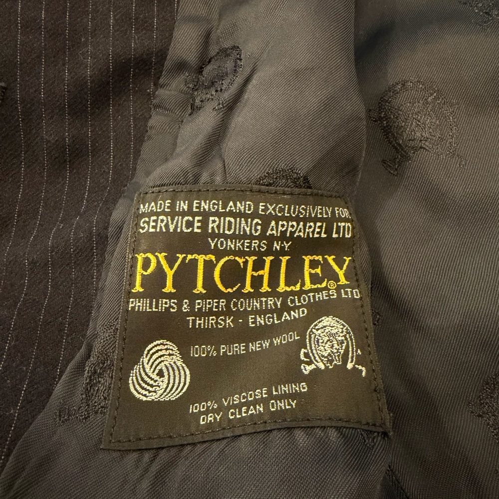 Pytchley wool riding jacket”, “English equestrian wool blazer,